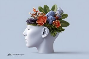 Mental toughness - głowa z kwiatami na czubku
