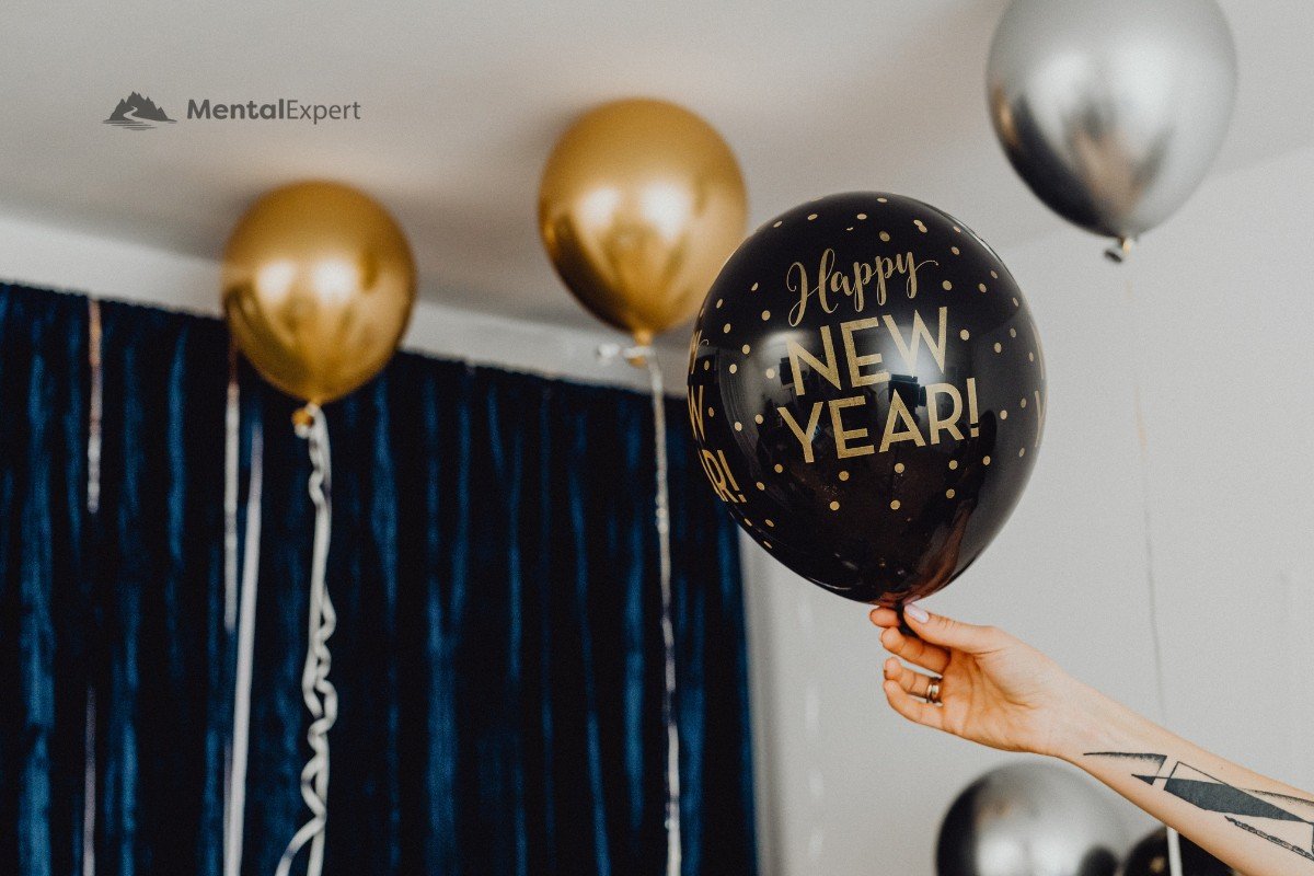 Balony z napisem Happy New Year
